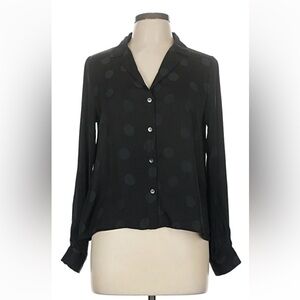 Madewell Silk Black Polka Dot Women's Top